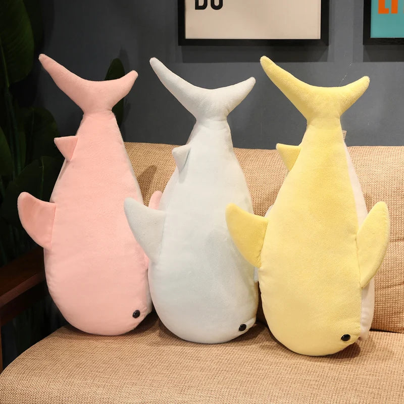 55-120cm Giant Killer Whale Plush Doll Pillow Soft Orcinus orca Black White Whale Fish Plush Toy Stuffed Shark Baby Toys Gift