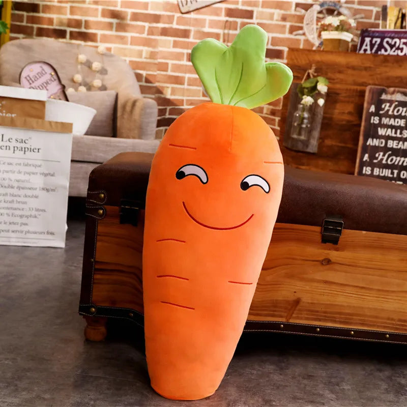 45-110cm Cartoon Plant Smile Carrot Plush toy Cute Simulation Vegetable Carrot Pillow Dolls Stuffed Soft Toys for Children Gift