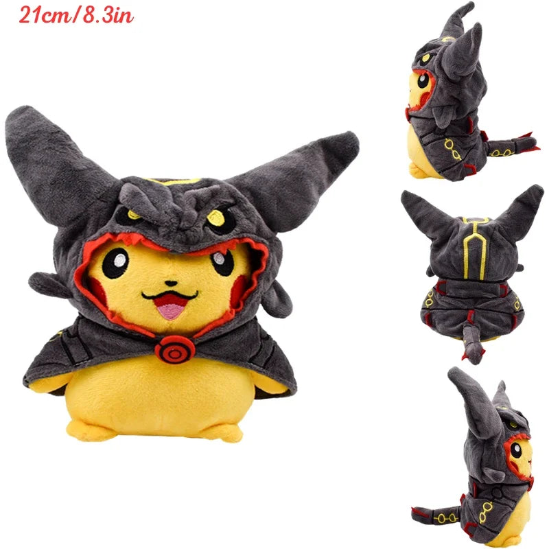 Pokemon Pikachu Cosplay Plush Toys Charizard Snorlax Garchomp Tyranitar Hydreigon Anime Eevee Lapras Morpeko Peluche Doll Gifts