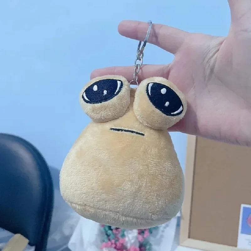 Hot 10cm Game My Pet Alien Pou Plush Keychain Furdiburb Emotion Alien Plushie Stuffed Animal Pou Doll For Kids Birthday Gift