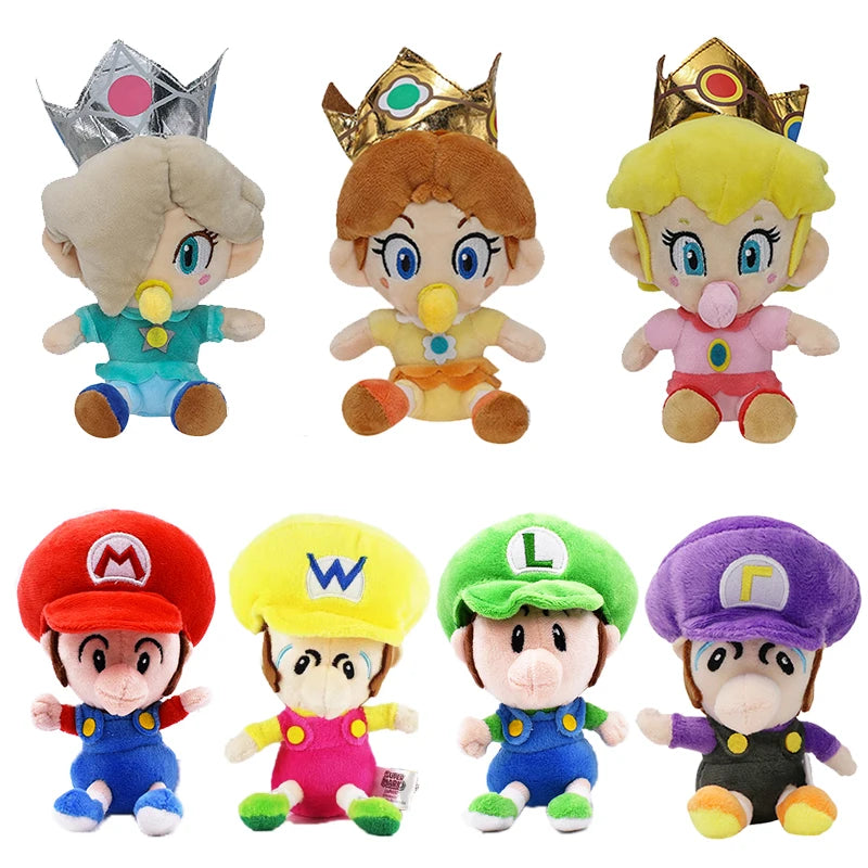 7 Styles Mario Bros Plush Toys Princess Peach Daisy Rosalina Luigi Doll Anime Figures Baby Cartoon Classic Game Gift