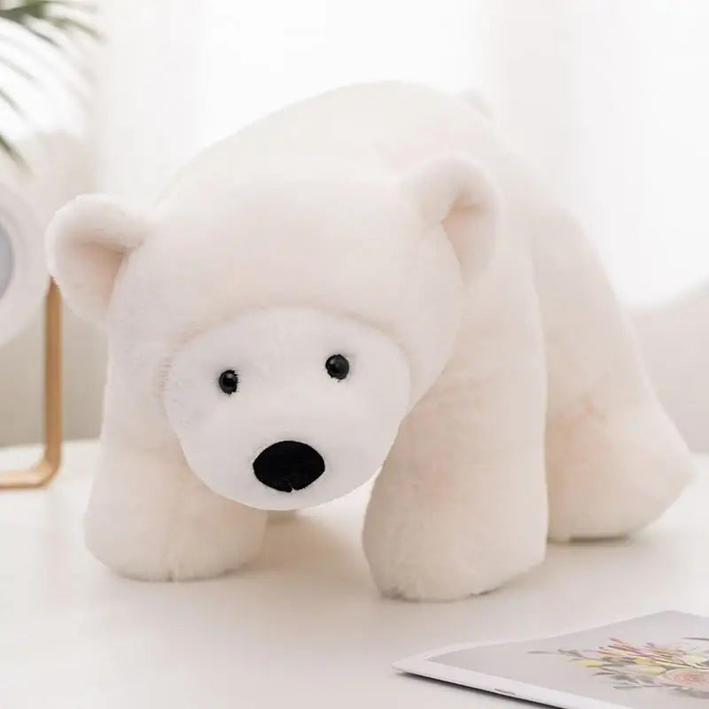 Children Stuffed Toys Cartoon Polar Bear Shaped Doll Throw Pillow Fluffy Duck Plush Toys Nice Gift for Kids Adults High Quality