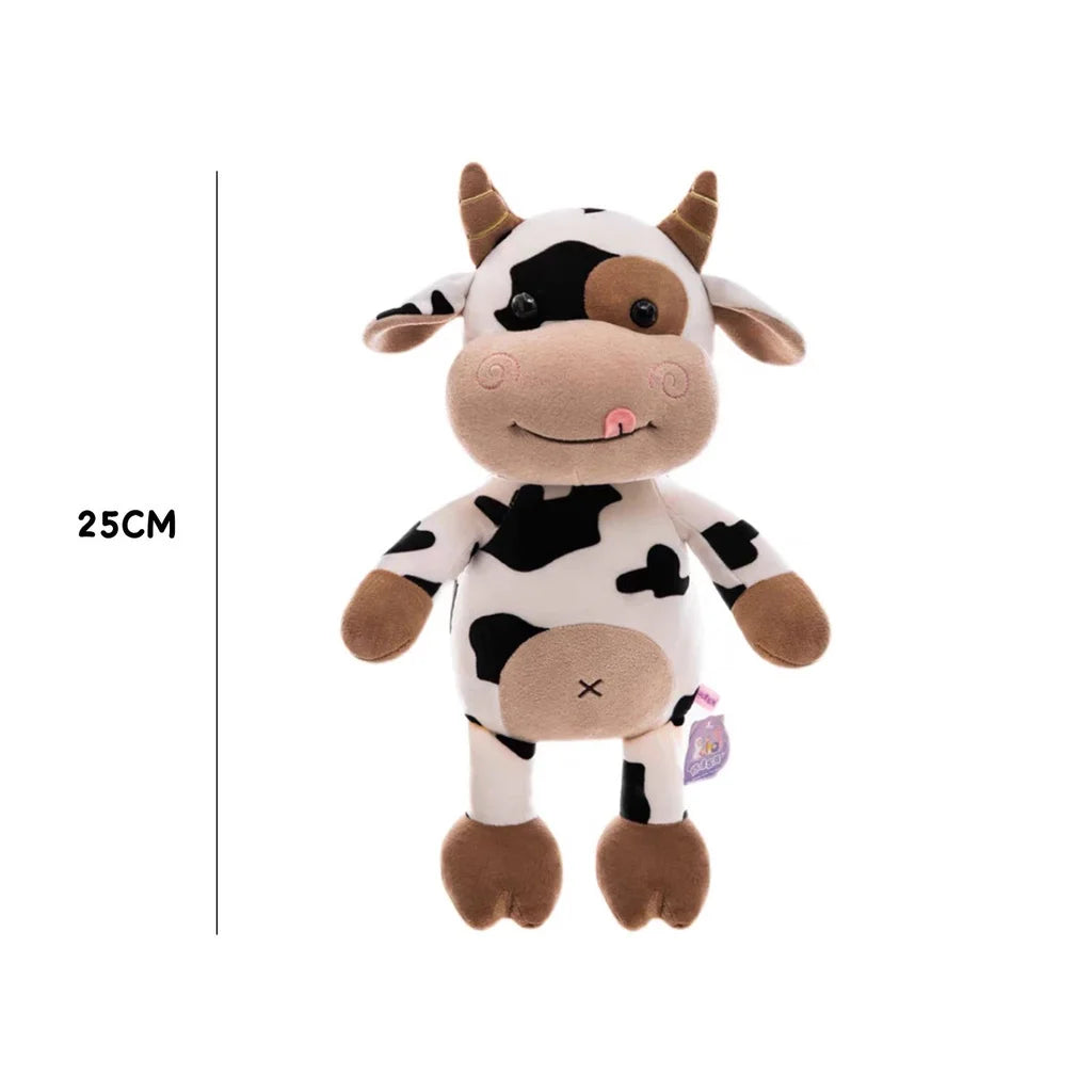 Small Cow Plush Toy 25-35cm Soft PP Cotton Stuffed Animal Cartoon Doll Kids Birthday Holiday Gift