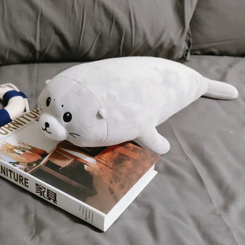 50cm-90cm Cute Seal Plush Toy Soft Sea World Animal Soft Stuffed Sea Lion Plush Doll Sleeping Pillow Children Birthday Gift