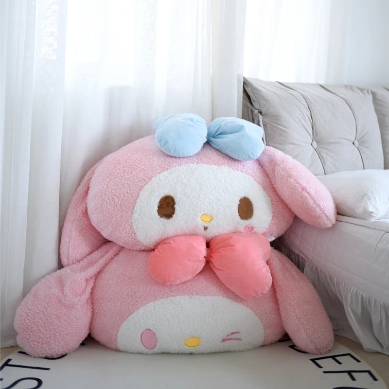 Cute Comfortable My Melody Back Cushion Hug Pillow Lovely Furry Plush Toy Sofa Decorative Pillow Xmas Gifts For Girl