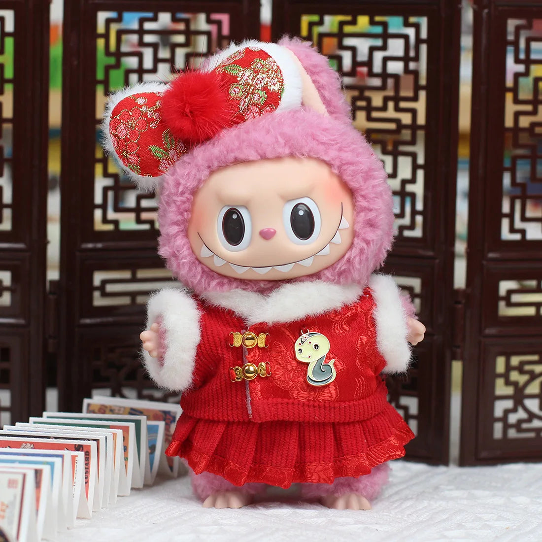 Mini Plush Doll'S Clothes Outfit Accessories For Korea Kpop Exo Labubu Idol V1 V2 Christmas sweater hat cape suit Clothing Gift