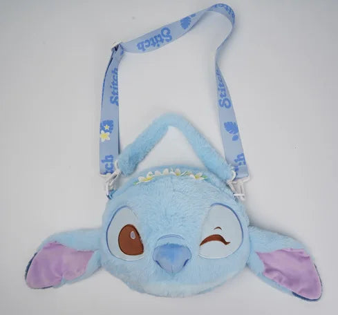 Disney Stitch Authentic Angie Doll Plush Toys New Purple Lavender Angie Milk Tea Cup Hair Doll Stitch Bags Backpacks Plush Toy