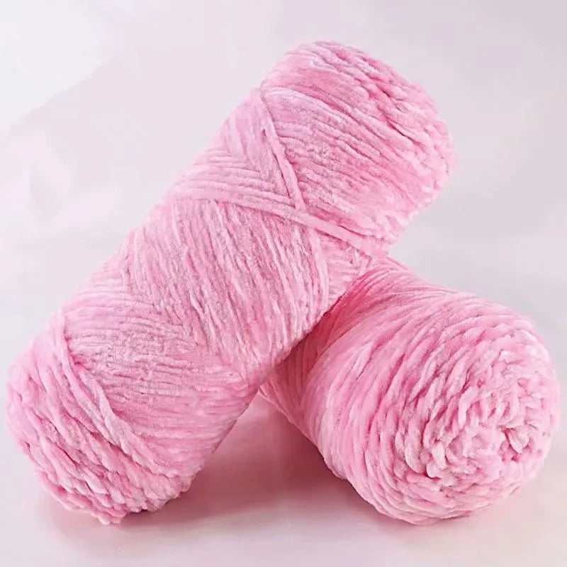 DIY 100% Polyester  Velvet Yarn Amigurumi Accessories Dolphin Baby Plush Yarn Soft Chenille Yarn for Knitting  1 Skein 100g 130M