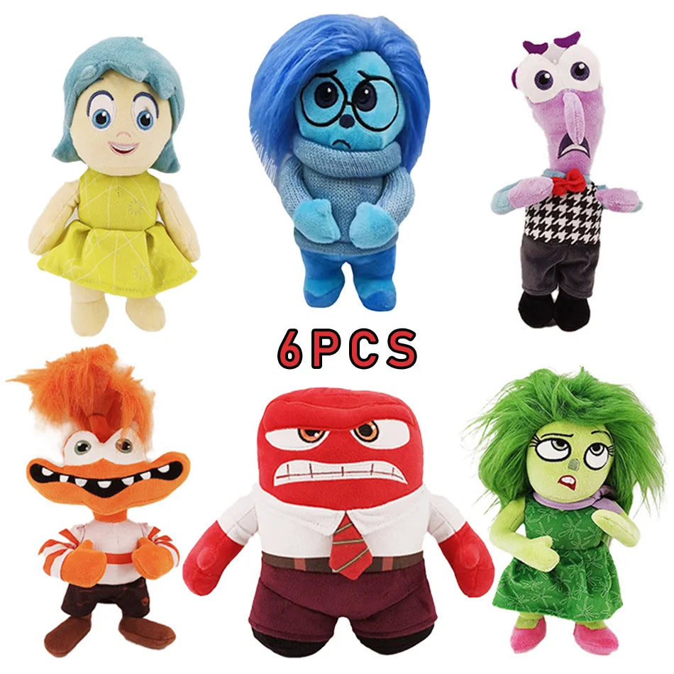 New Inside Out 2 Plush Anxiety Doll Cute Joy Fear Anger Disgust Sadness Riley Plushish Toys Collection Model Toy Birthday Gift