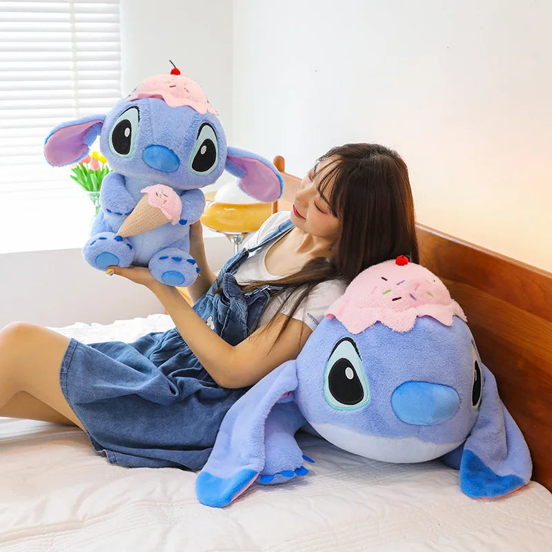 Cartoon Cute Stitch Plush Toys Disney Star Baby Anime Hat Blue Stitch Children's Gifts Toy Dolls Girls Plush Disney Toys