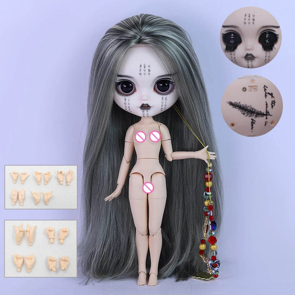 ICY DBS Blyth 1/6 doll hand-painted set ritual shape dark style black eyelids long eyelashes sleepy eyes doll set SD