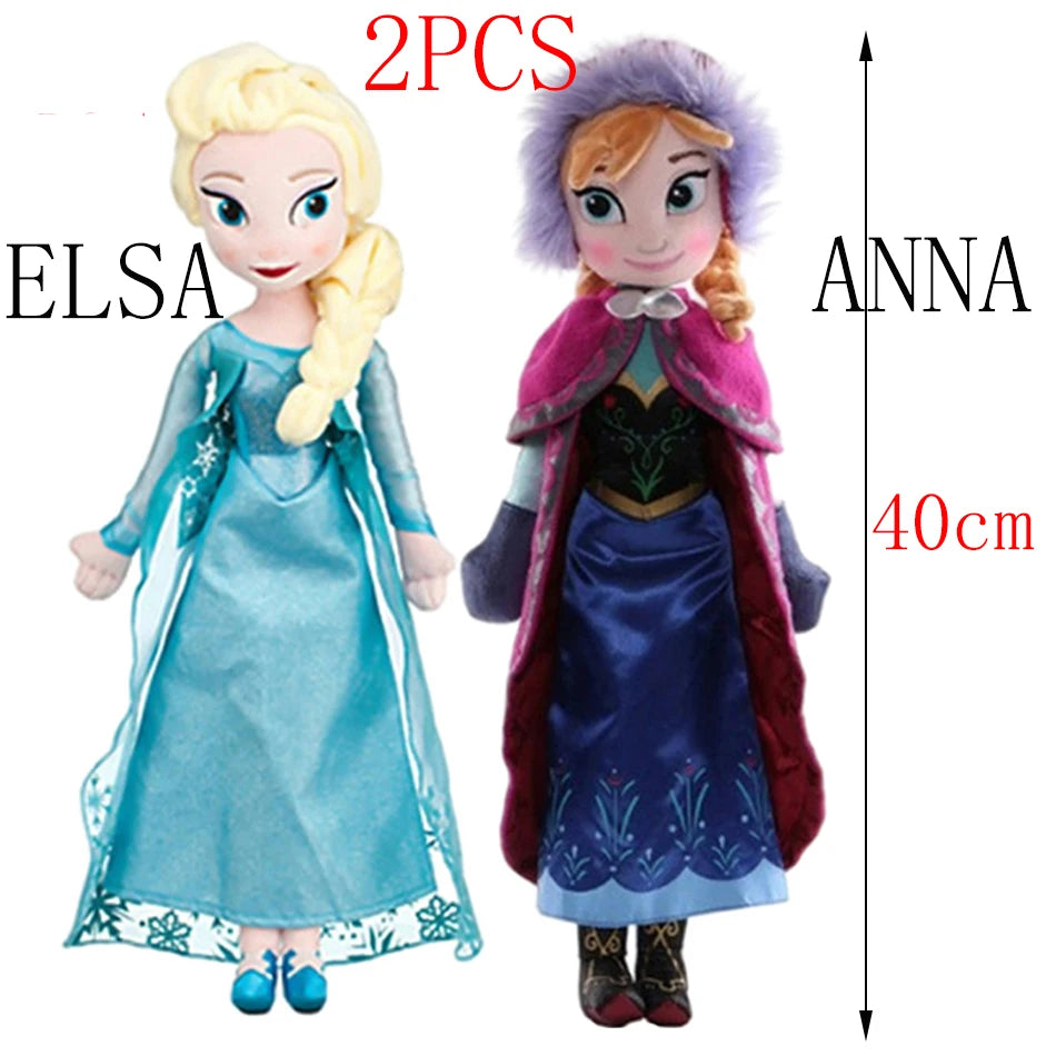 30-50 CM Frozen Anna Elsa Dolls Snow Queen Princess Anna Elsa Doll Toys Stuffed Frozen Plush Kids Toys Birthday Christmas Gift