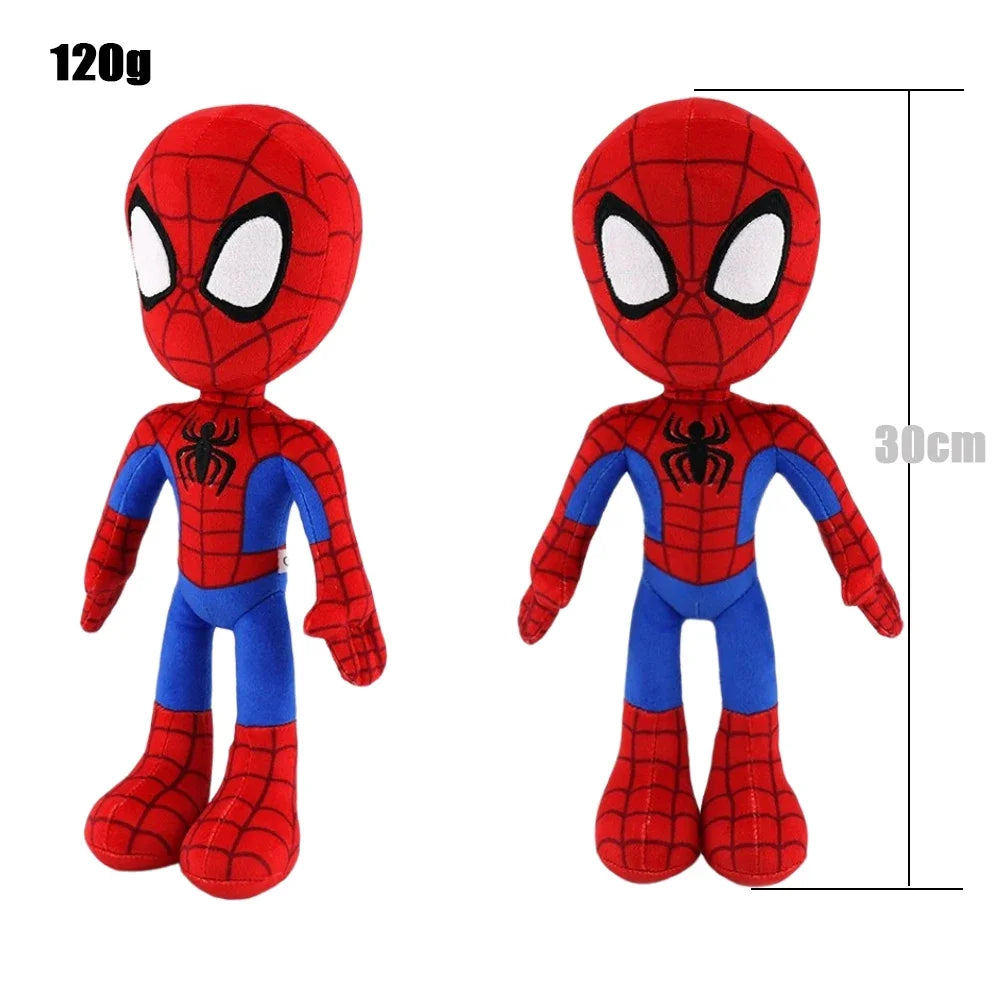 30cm Marvel Movie The Avengers Anime Cartoon Figure Spider Man Fills Plush Toys Kawaii Cute Stuffed Dolls Child Christmas Gifts