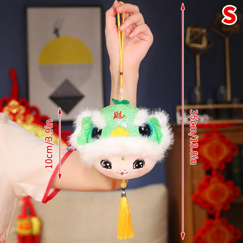 1PCS Chinese Style Festive Plush Lion Dance Tassel Pendant Luggage Hanging Decoration Bag Pendant Accessories