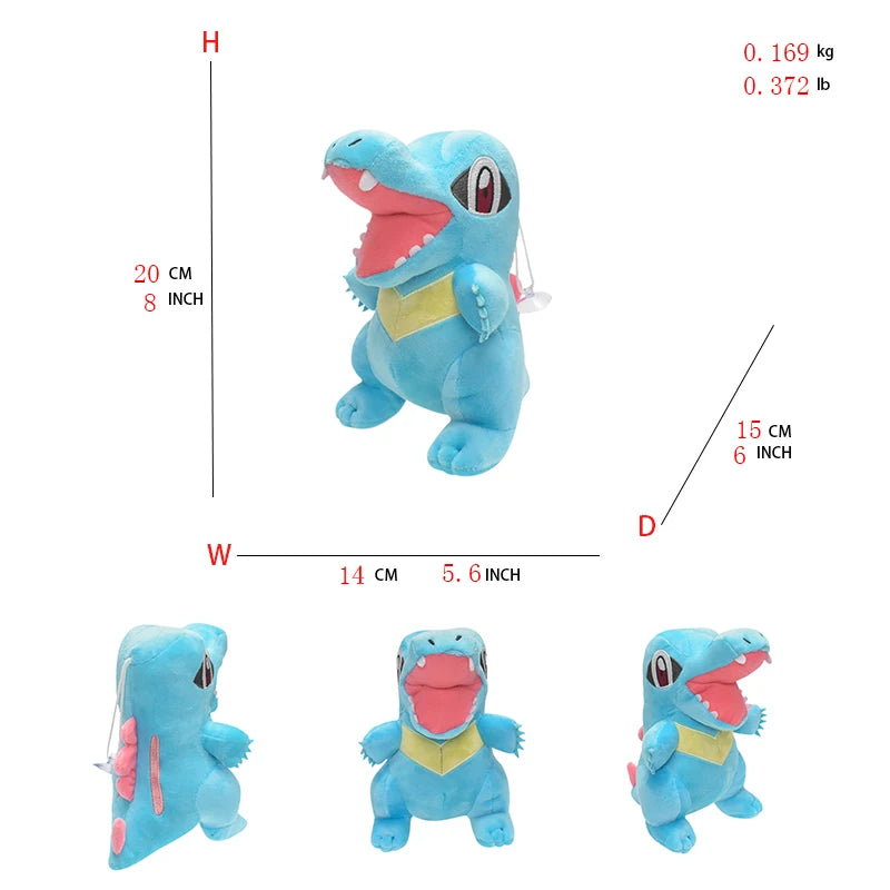 Pokemon Anime Cyndaquil Chikorita Totodile Kawaii Plush Toy Stuffed Doll Christmas Halloween Gifts For Kids