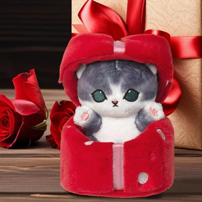 1pc 13cm Kawaiis Cat Plush Toys Valentines Day Cat Plush Doll Lovely Animal Pillow Soft Cartoon Cushion Kid Birthday Gift