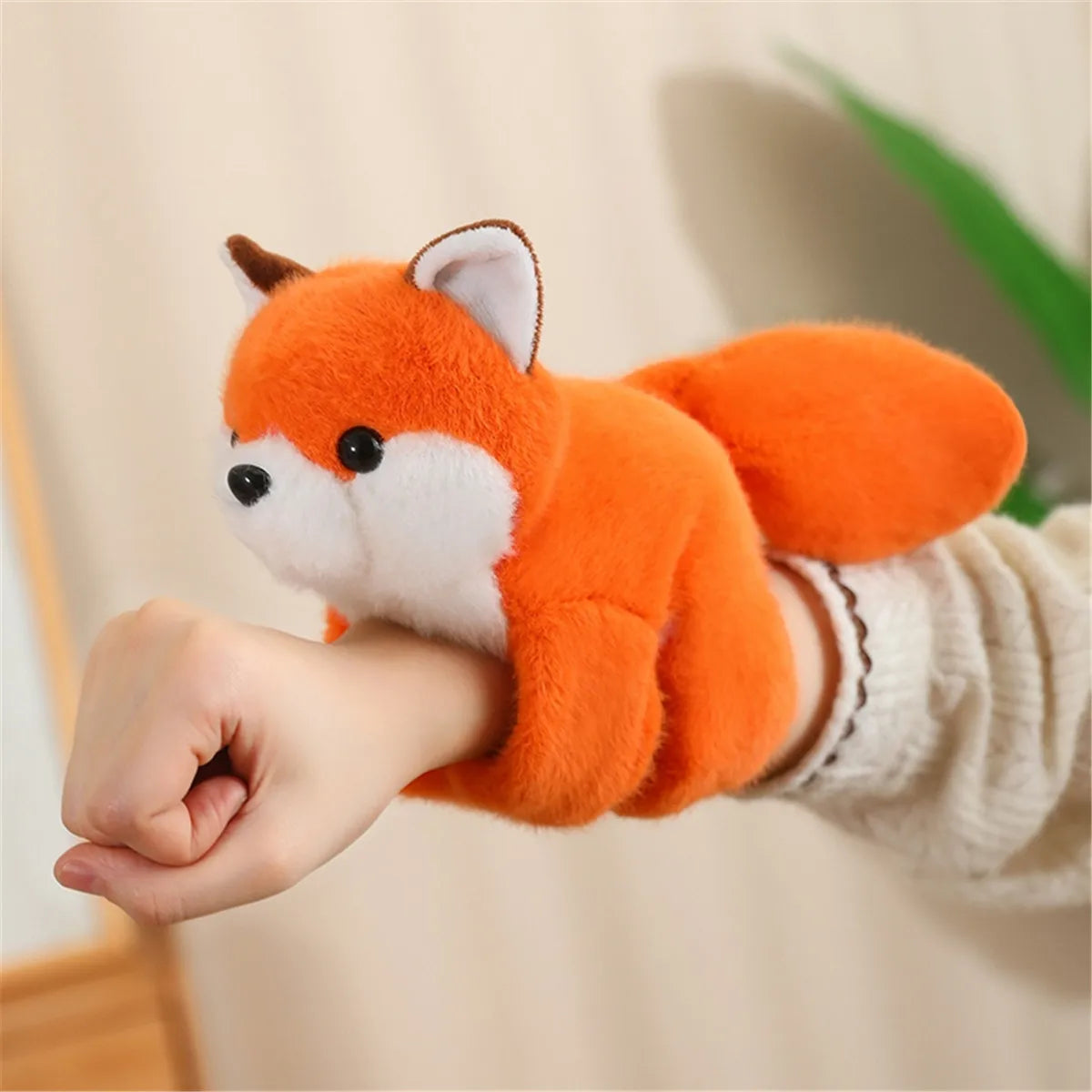 New Lovely Capybara Animal Slap Snap Wrap Wristband Bracelet Capybara Panda Fox Plush Hand Ring Wristband Toy Birthday Present