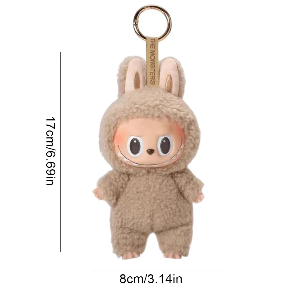 Mini Cute Labubu The Monsters Dolls Cardiac Macarone Kawai Guess Bag Figure Model Bag Keychain Decor 1:1 Replica For Xmas Gift