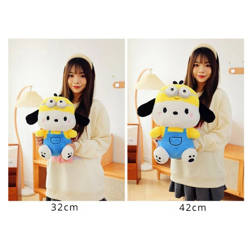 32/42CM Sanrio Plushies Pochacco Stuffed Plush Cross-dressing Doll Cos Bear Pochacoo Cute Toys Decoration Children Birthday Gift