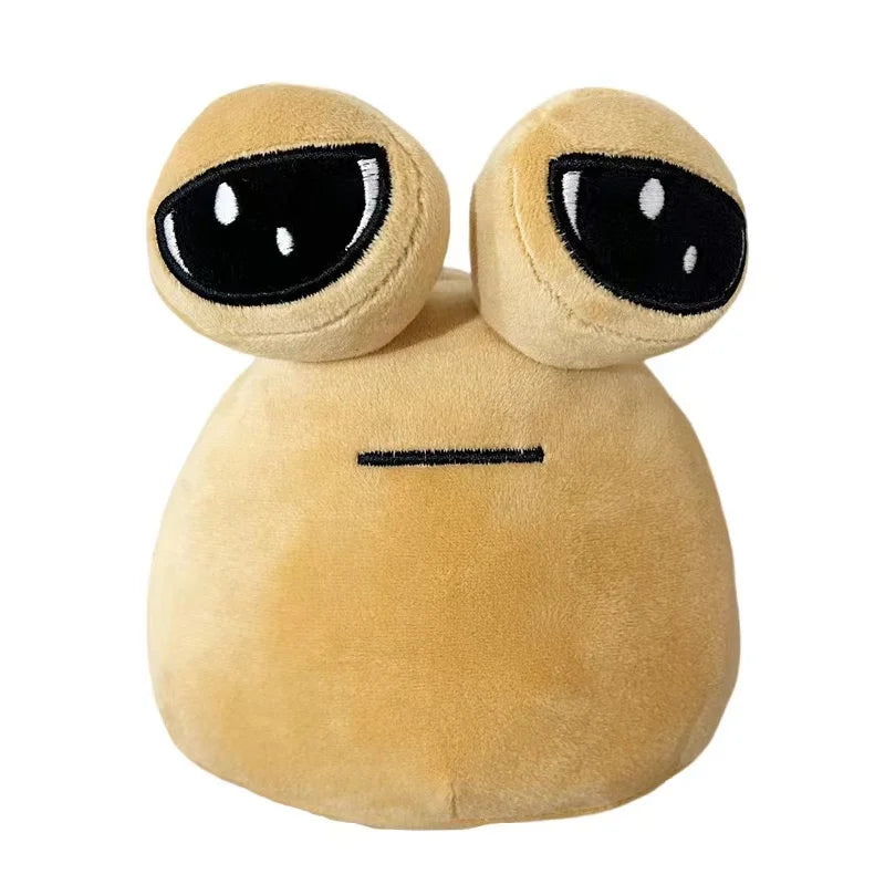 2024 NEW Pou Plush Cartoon Alien Toy, Kawaii Stuffed Animal Boneca, Figura do Jogo Quente, Presentes para Fãs, 22cm