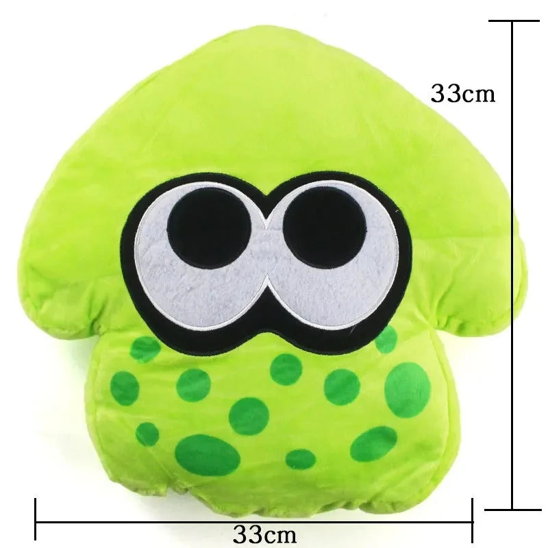 33cm Orange Green Splatoon Inkling Anime Kawaii Animal Pollow Cushion Plush Peluche Soft Stuffed Cartoon Toys Dolls Kids Gift