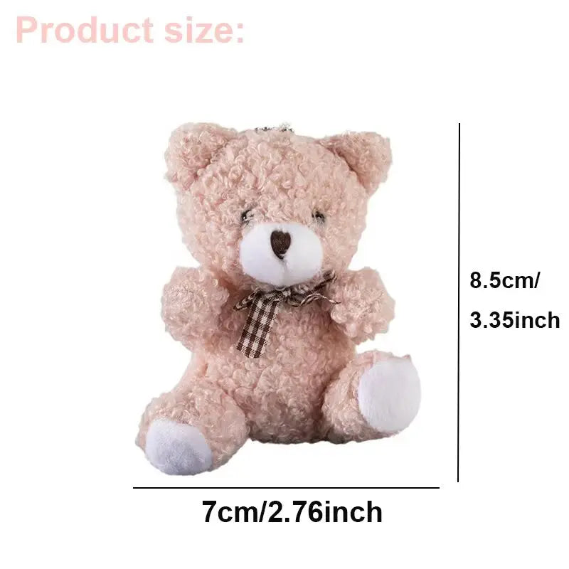 2024 New Hot Cute Bow Tie Bear Doll Pendant Backpack Plush Toy Bear Plush Pendant Keychain Doll Bag Pendant Toys Gifts