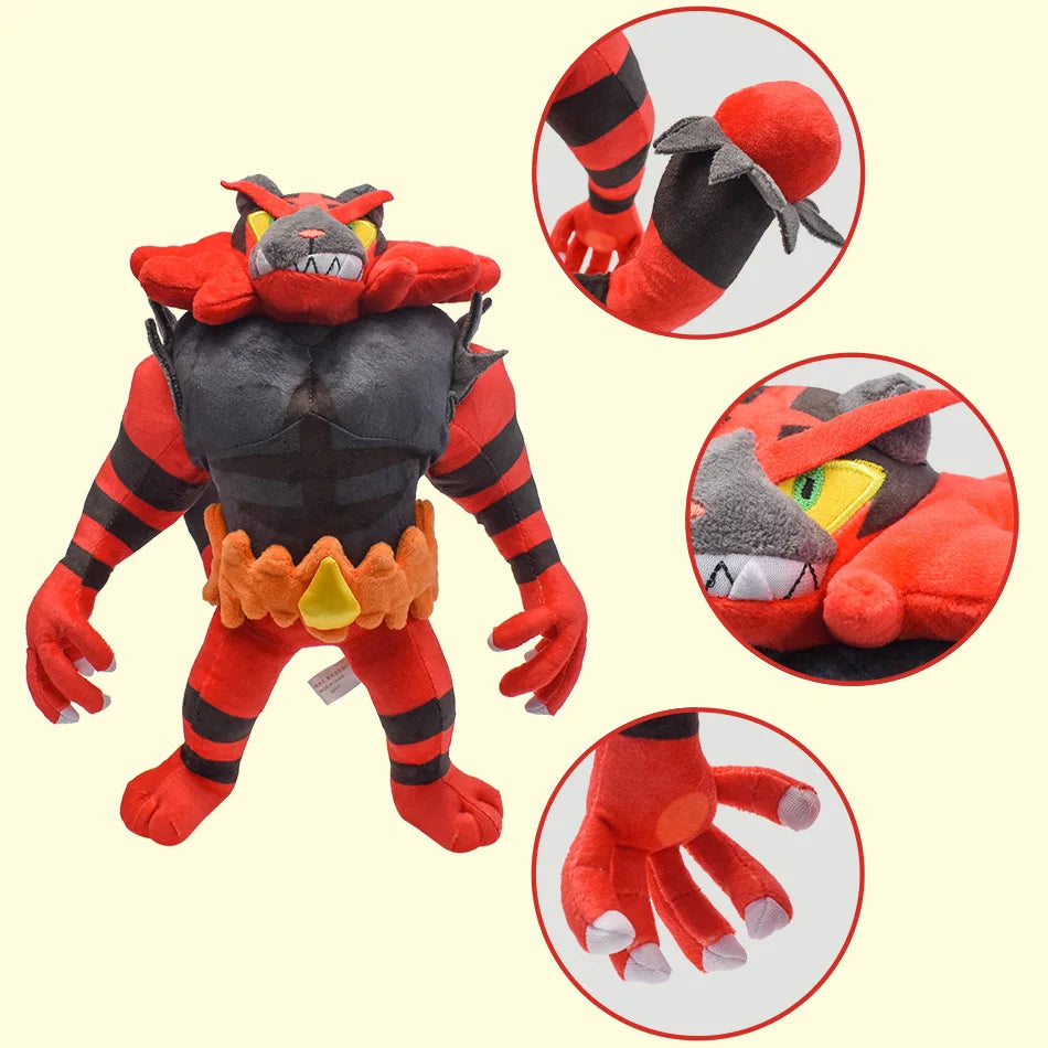 Pokemon Anime Figure Incineroar Litten Plush Toys Soft Stuffed Animals Cartoon Doll ChristmasToy Baby Kid Gift