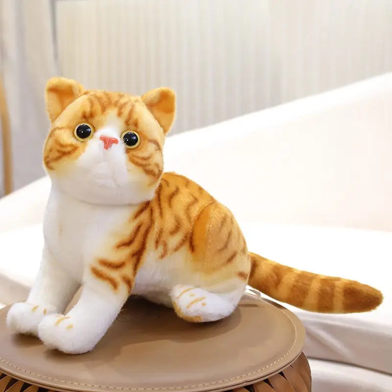 26cm Stuffed Lifelike Cats Plush Toy Simulation American Shorthair Cute Cat Doll Pet Toys Home Decor Gift For Girls Birthday