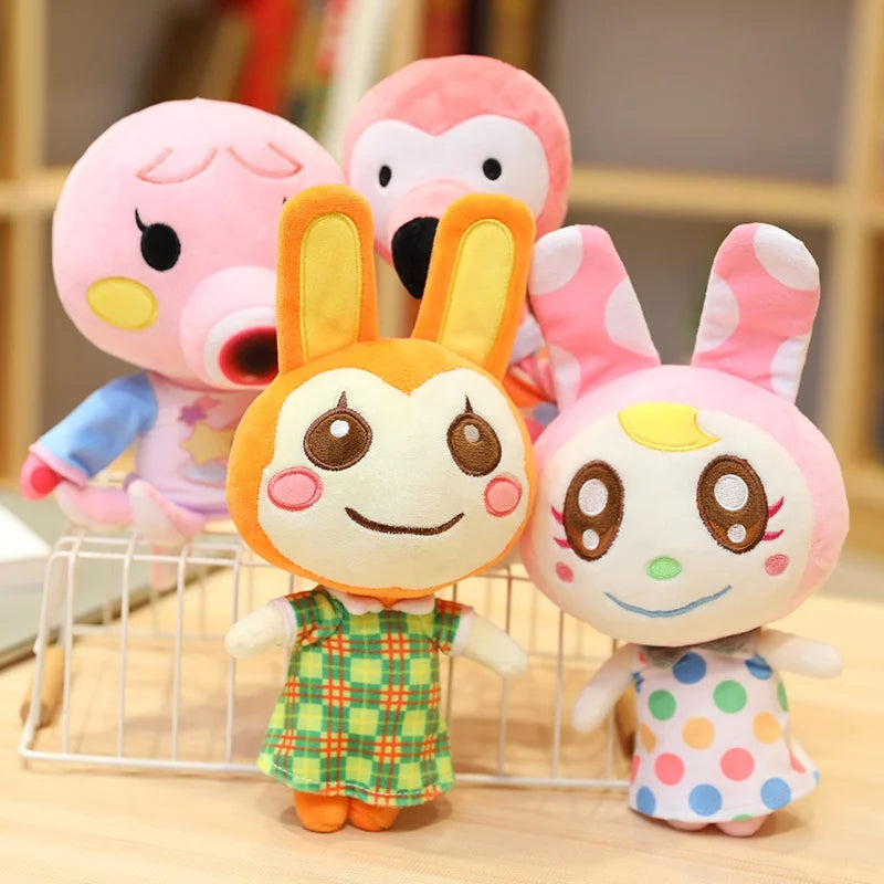 Colorful Animal Crossing Plush Stuffed Dolls Nook Porter Bunnie Marina Flora Chrissy Tasha Plushies Kids Birthday Gift Toy