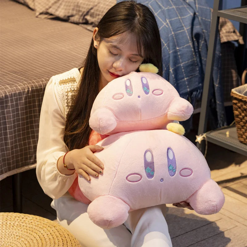 Soft Cuddly Kirby Plush Toy Kawaii Stuffed Cartoon Anime Kirby Plushies Throw Pillow Back Cushion For Sofa Hug Doll Xmas Gifts