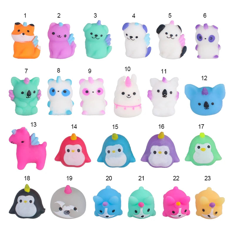10Pcs Unicorn Animals Cute Mochi Squishy Toys