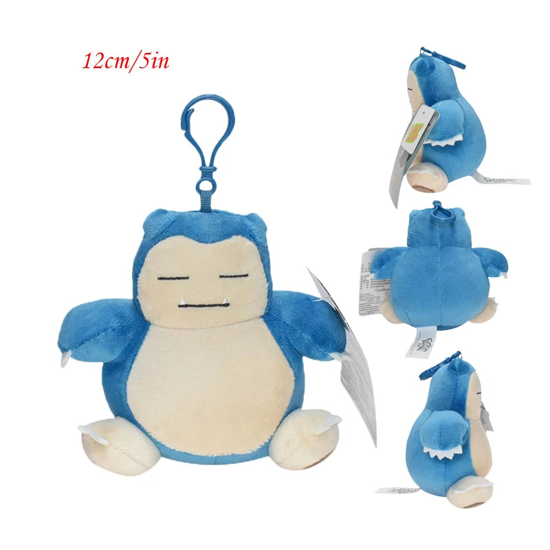 Pokemon Pikachu Snorlax Psyduck Plush Toys Keychain Cute Anime Charmander Stuffed Animals Peluche Dolls Birthday Gifts Kids