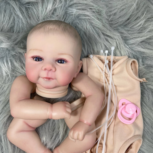 18-19 inches Already Painted Bebe Juliette Doll Kits Vinyl Reborn Doll Unassembled DIY Reborn Doll Kit Gift for Children