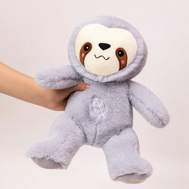 Kawaii Purple Emit Light Sloth Plush Stuffed Animals Doll Toddler Soft Cute Fluffy Plush Toys for Valentine's Day Christmas Gift