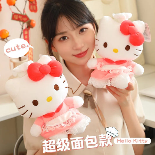 Sanrio Hello Kitty Kuromi Melody Cinnamoroll Stuffed Toys Hello Kitty Plush Toys Kawaii Baby Xmas Gifts Children Dolls For Girl