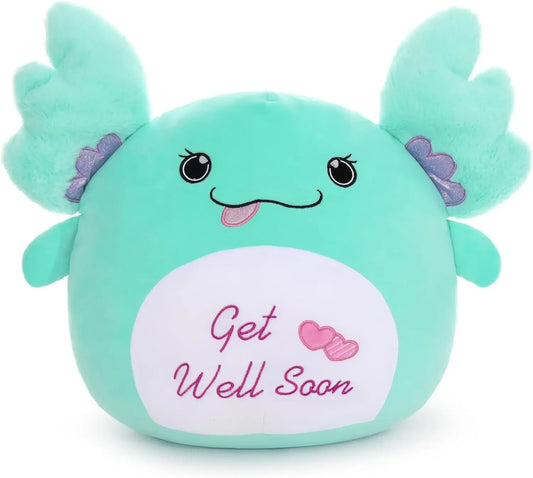 18" Get Well Soon Axolotl Plush Pillow  - Plush Toy Gifts for Women - Feel Better Gifts for Kids Women