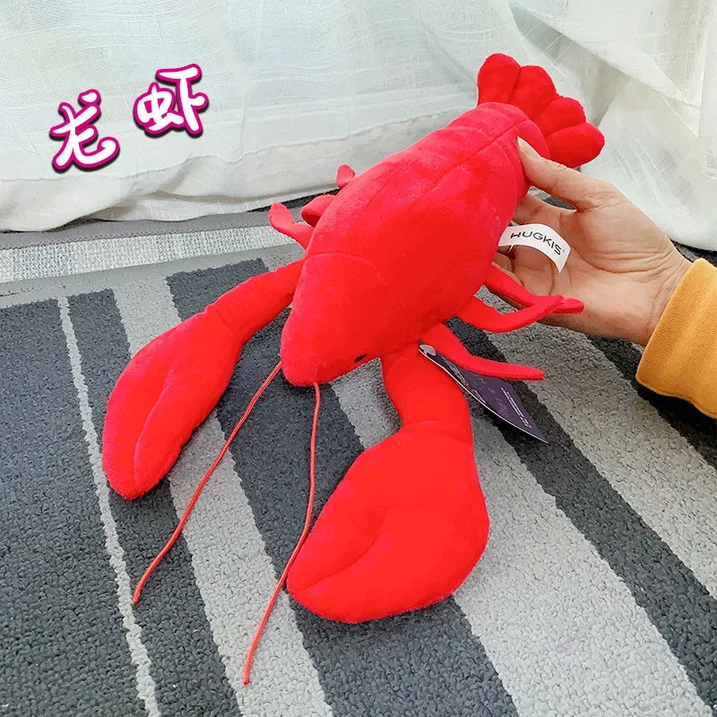 Lobster Squid Crab Starfish Scallop Carp Fish Aquarium Cartoon Sea Ocean Animal Marine Park Plush Toy Stuffed Doll Boy Girl Gift