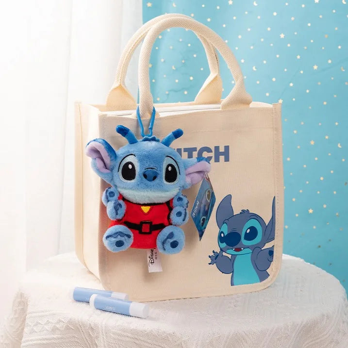 Genuine Disney Stitch Lotso Plush Toys Keychain Pendant Accessories Cute Cartoon Stuffed Doll Key Ring Toys Key Chain Gift