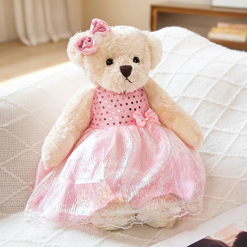 1pc 40cm Lovely Teddy Bear Wearing Skirt Plush Toys Stuffed Dolls Toy Kids Baby Girls Children Girl Birthday Christmas Present