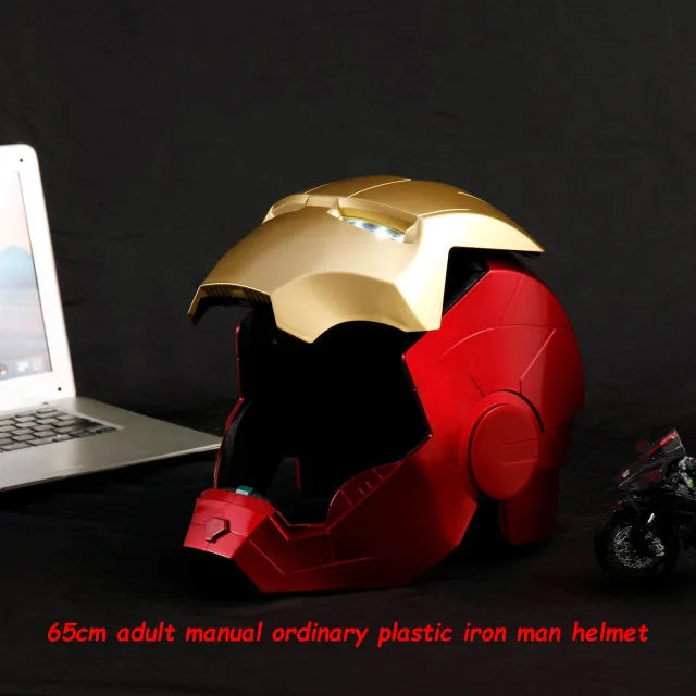 2024 New 1:1 Cosplay Marvel Iron Man Mk5 Electric Helmet Multi-Piece Opening And Closing Helmet Voice Control Eyes Model Hot Toy