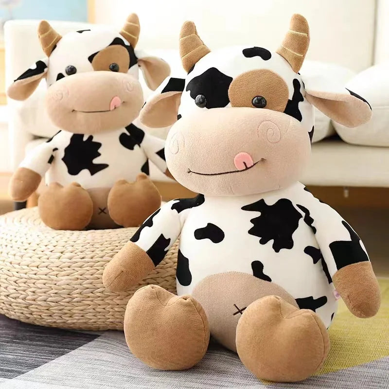 Small Cow Plush Toy 25-35cm Soft PP Cotton Stuffed Animal Cartoon Doll Kids Birthday Holiday Gift