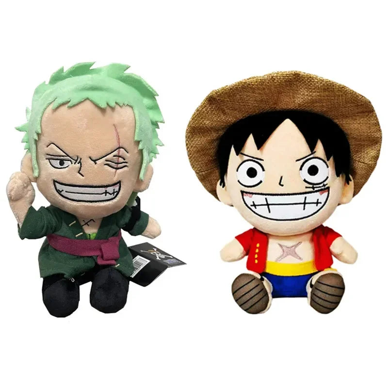 2024 HoT 25cm One Piece Anime Figure Zoro Luffy Chopper Plush Toys Cute Cartoon Plushie Stuffed Dolls Pendant Kids Xmas Gifts