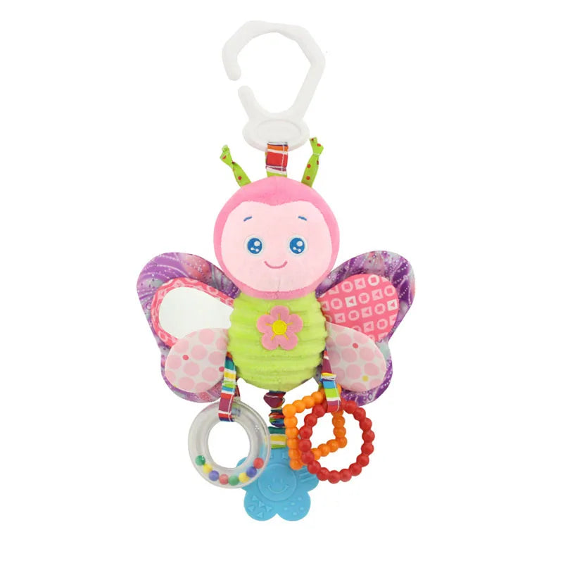 Soft Infant Crib Bed Stroller Mobile Hanging Rattle Baby Educational Toys Brain Developmental Hand Grip Cute Stuffed Animal Toys