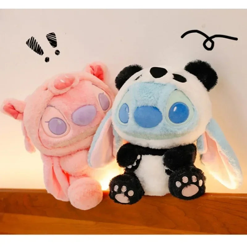 30/45cm Disney Cartoon Stitch Angel Cos Panda Pig Plush Doll Anime Toys Lilo & Stitch Plush Stuffed Toy Children Birthday Gifts