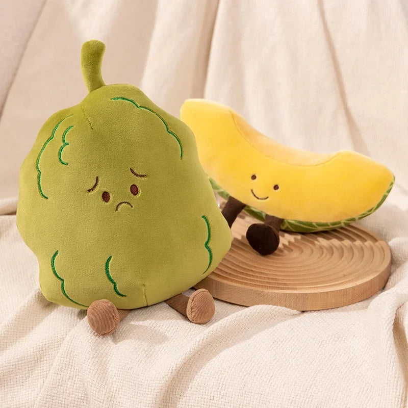 New Simulation Fruits Plush Pillow Soft Stuffed Plush Toy Stuffed Watermelon Hami Melon Balsam Pear Plush Room Decor Kids Gift