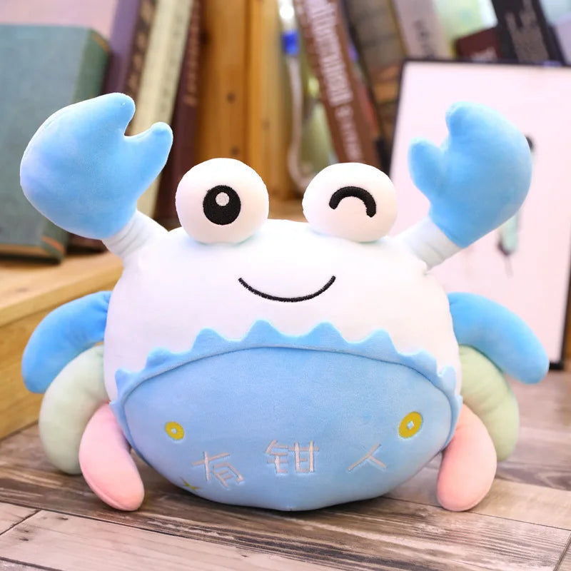 Cute Crab Ocean Small Hairy Plush Toy Creative Ocean Soft Stuffed Animal Crab Doll Kawaii Plushies Doll Gift Decorations Kids