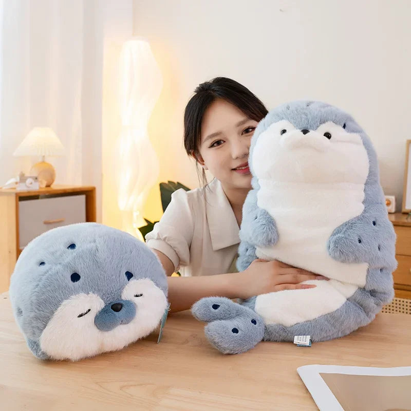 Lovely Sea Lion Seal Plush Toy Stuffed Animal Sea Otter Soft Doll Sleeping Pillow Sofa Cushion Cute Christmas Birthday Gift