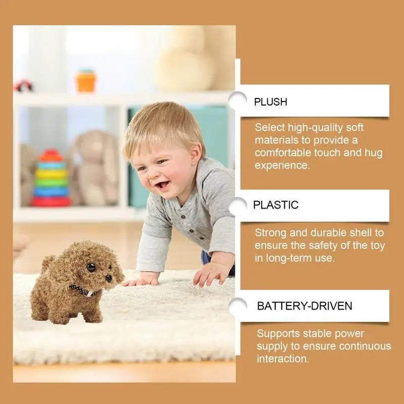 Walking Dog Toy Stuffed Robot Toy Interactive Plush Dog Toy Adorable Walking Electronic Puppy Features Walking Barking Tail