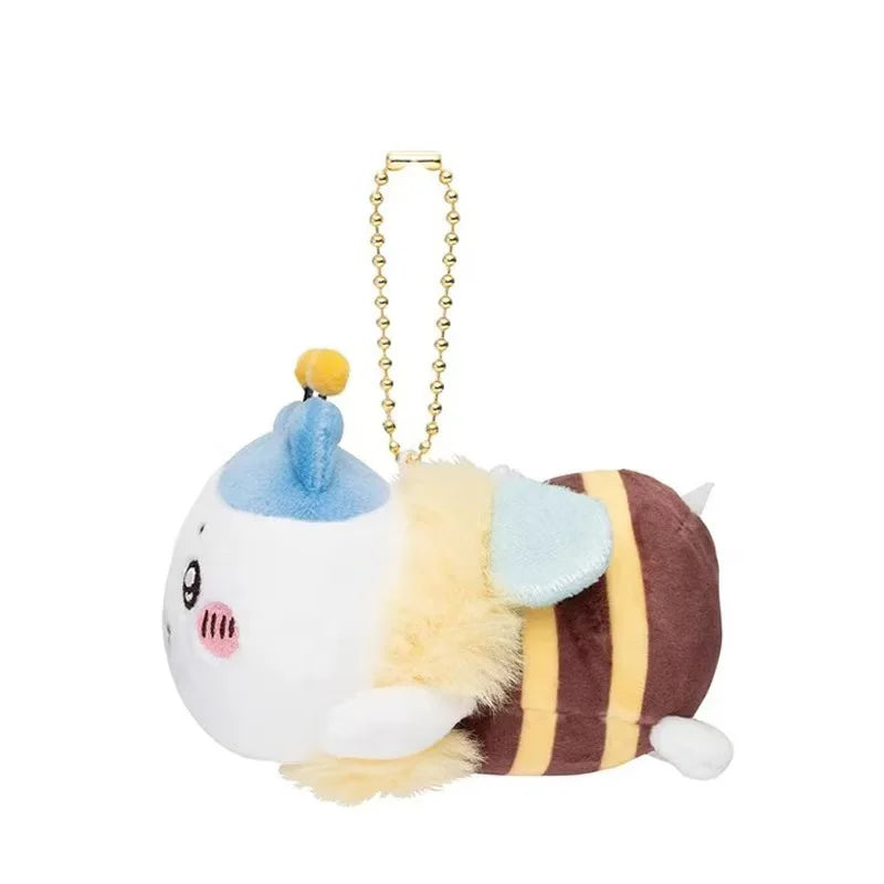 Chiikawa Series Little Bee Plush Keychain Cute Hachiware Plushie USAGI Stuff Toys Bag Pendant Doll Birthday Gift For Fans