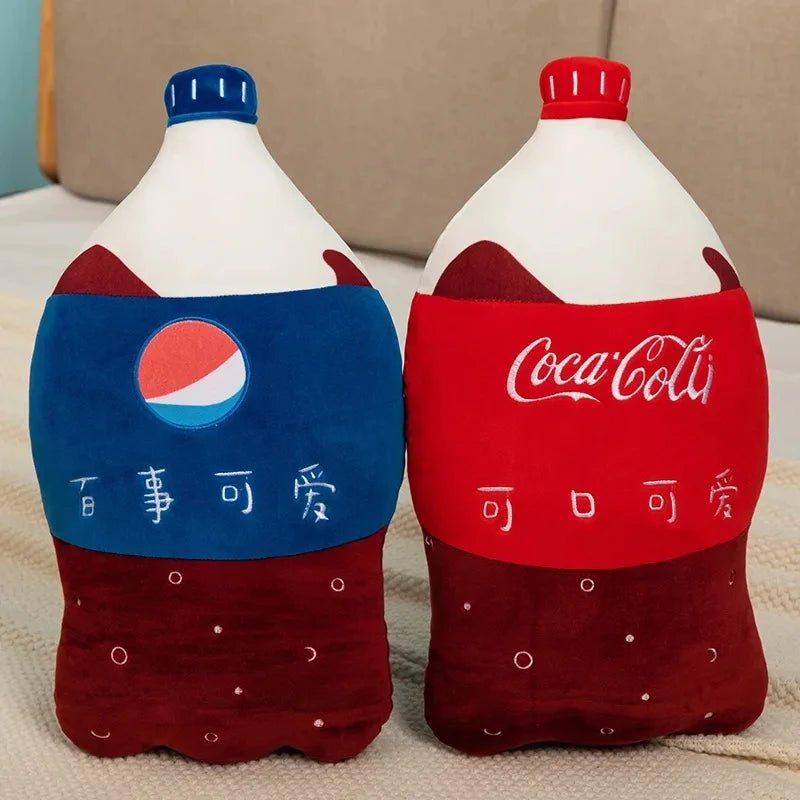 1pc 55cm Simulation Carbonated Drink Plush Pillow Funny Sprite Cola Fanta Soda Soft Stuffed Cartoon Doll Back Cushion Nice Gift